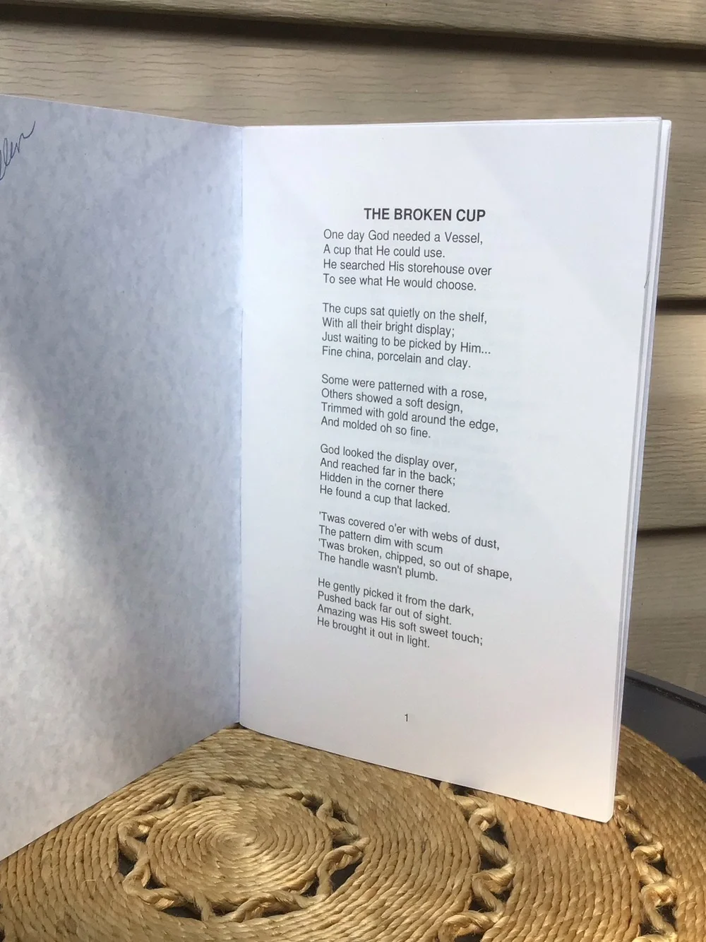 New Prayer Journal & “Gems from Heaven” Author Signed Booklet of Poems